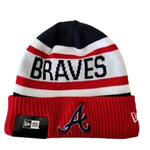 New Era Atlanta Braves Beanie - Red, White, Navy Blue